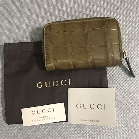 gucci id card holder|gucci alligator card holder.